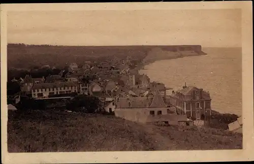 Ak Arromanches Calvados, Panorama de la Plage