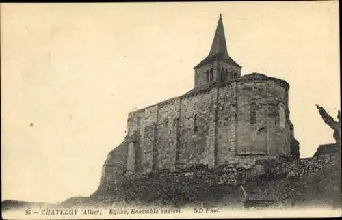 Ak Hérisson Allier, Chateloy, Eglise, Ensemble sud est