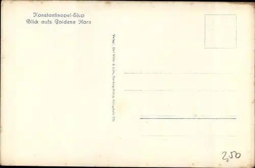 Ak Konstantinopel EIstanbul Türkei, Friedhof, Blick aufs Goldene Horn