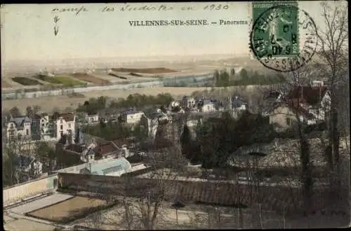 Ak Villennes sur Seine Yvelines, Panorama du lieu