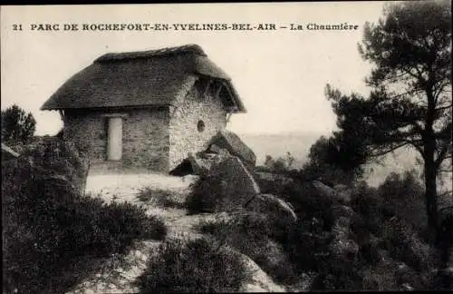 Ak Rochefort en Yvelines, Chateau, La Chaumiere dans le Parc