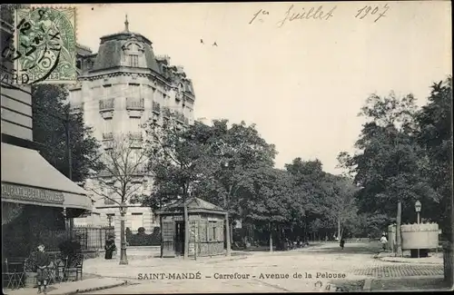 Ak Saint Mandé Val de Marne, Carrefour, Avenue de la Pelouse