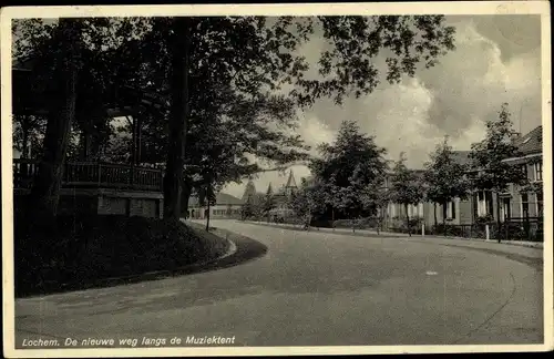 Ak Lochem Gelderland, De nieuwe weg langs de Muziektent