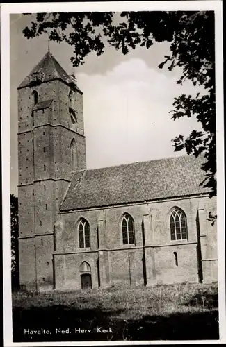 Ak Havelte Drenthe Niederlande, Ned. Herv. Kerk