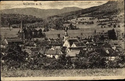 Ak Wörth am See Unterfranken, Panorama