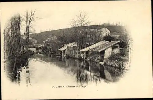 Ak Dourdan Essonne, Riviere de l'Orge