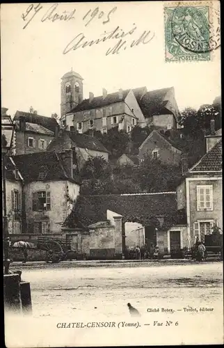 Ak Chatel Censoir Yonne, Vue no 6