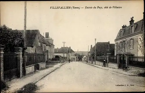 Ak Villevallier Yonne, Entree du Pays, Cote de Villecien
