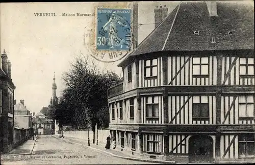 Ak Verneuil Eure, Maison Normande