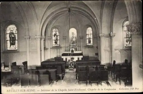 Ak Neuilly sur Seine Hauts de Seine, Intérieur de la Chapelle Saint Ferdinand