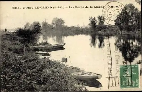 Ak Noisy le Grand Seine et Marne, Les Bords de la Marne