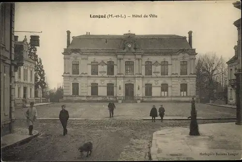 Ak Longué Seine et Marne, Hôtel de Ville