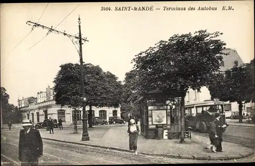 Ak Saint Mandé Val de Marne, Terminus des Autobus