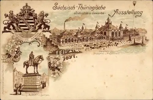 Litho Leipzig in Sachsen, Sächsisch Thüringische Industrie und Gewerbeausstellung 1897