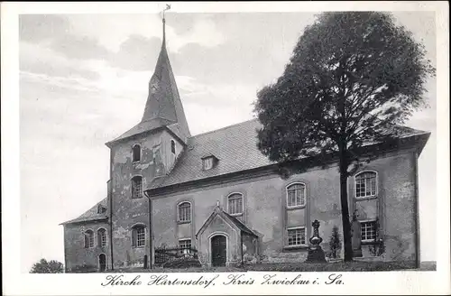 Ak Härtensdorf Wildenfels Sachsen, Kirche