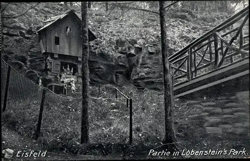 Ak Eisfeld in Thüringen, Partie im Lobenstein's Park