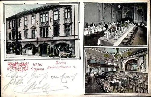 Ak Berlin Mitte, Hotel Stewen, Niederwallstraße 11