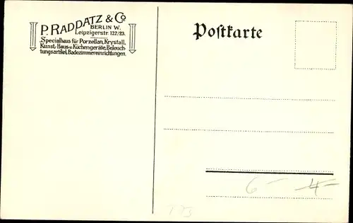 Ak Berlin Mitte, Königliches Schloss, Geschäftshaus P. Raddatz, Leipzigerstraße 122/123