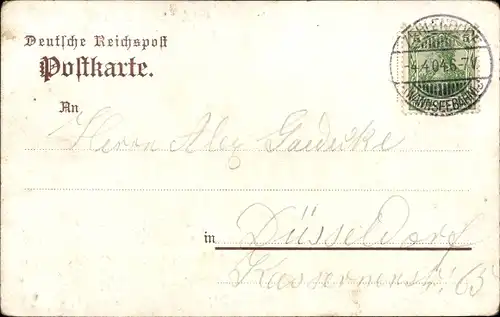 Litho Berlin Zehlendorf, Restaurant und Weinhandlung Zur Klause, Kaiser WIlhelm-Denkmal