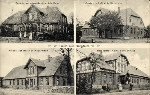 Ak Bargfeld Aukrug in Schleswig Holstein, Gastwirtschaft von A. Köllmann, Hofbesitzer H. Höbermann