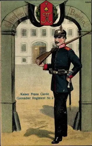 Ak Berlin, Kaiser Franz Garde, Grenadier Regiment Nr. 2