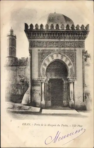 Ak Oran Algerien, Porte de la Mosquee du Pacha