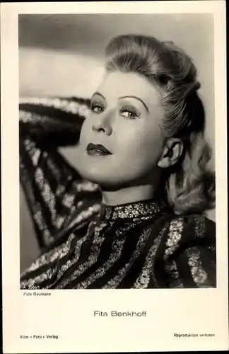 Ak Schauspielerin Fita Benkhoff, Portrait, Blond, Der Raub der Sabinerinnen