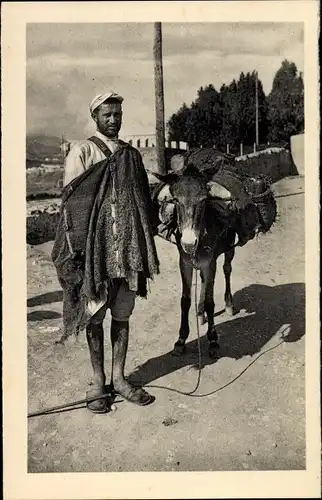 Ak Marokko, Tipos y costumbres, Maghreb, Esel