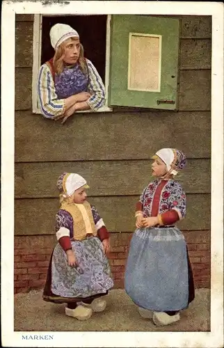 Ak Marken Nordholland Niederlande, Klederdrachten