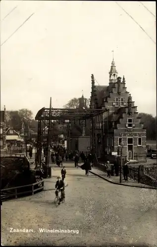 Ak Zaandam Zaanstad Nordholland, Wilhelminabrug