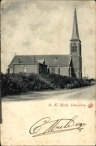 Ak IJmuiden Ymuiden Velsen Nordholland, R. K. Kerk