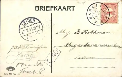Ak Marken Nordholland, Kinder in Trachten