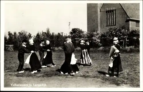 Ak Langedijk Nordholland Niederlande, Volksdansers, Trachten