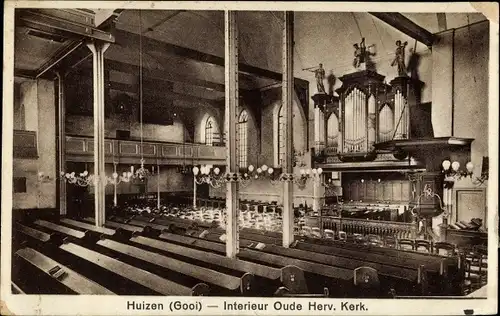 Ak Huizen Nordholland Niederlande, Interieur Oude Herv. Kerk