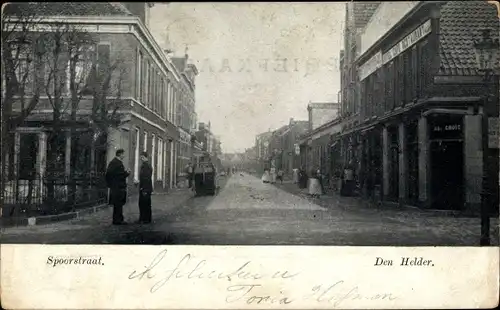 Ak Den Helder Nordholland Niederlande, Spoorstraat