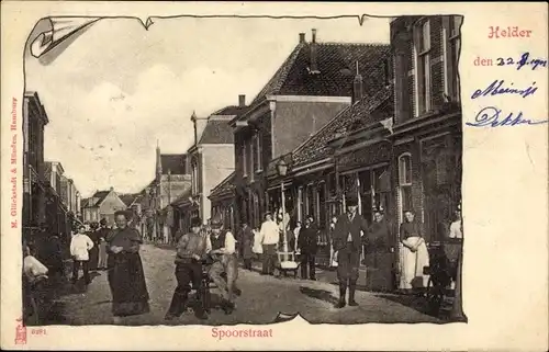 Ak Den Helder Nordholland Niederlande, Spoorstraat