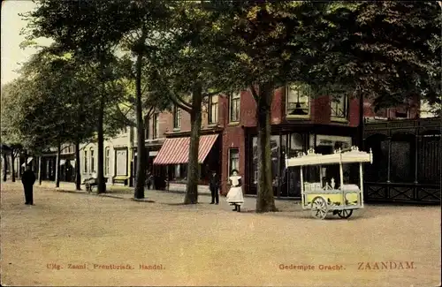 Ak Zaandam Zaanstad Nordholland, Gedempte Gracht