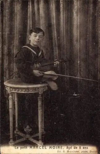 Ak Dieppe Seine Maritime, Le petit Marcel Moine, âgé de 8 ans