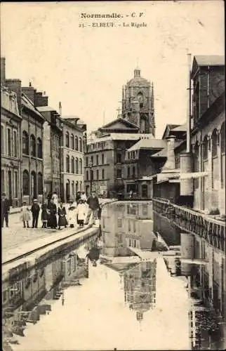 Ak Elbeuf Seine Maritime, La Rigole