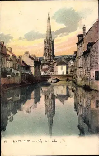 Ak Harfleur Seine-Maritime, L'Èglise