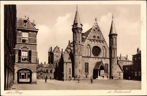 Ak Den Haag Südholland Niederlande, De Ridderzaal, Platz