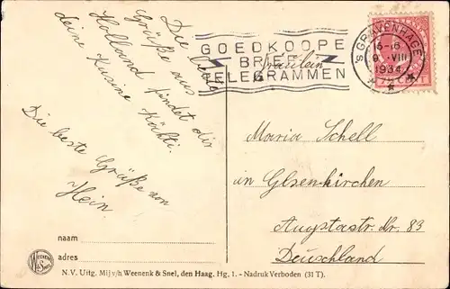 Ak Den Haag Südholland Niederlande, Vredespaleis, Palast, Außenansicht