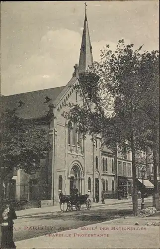 Ak Paris XVII., Boulevard des Batignolles, Chapelle Protestante