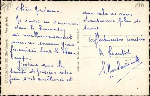 Ak Saint-Sylvestre Haute-Vienne, Vue generale, Gesamtansicht