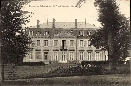 Ak Saint Priest Taurion Haute Vienne, Chateau de Salvanet, Herrenhaus