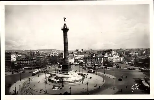 Ak Paris Frankreich, Place de la Bastille, Statue