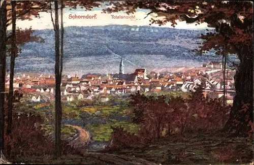 Ak Schorndorf in Württemberg, Panorama