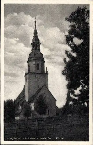 Ak Langenreinsdorf Crimmitschau in Sachsen, Kirche