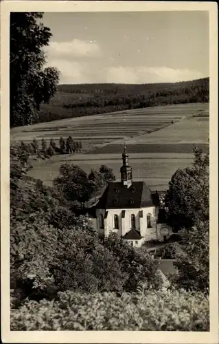 Ak Steinbach Jöhstadt im Erzgebirge Sachsen, Kirche