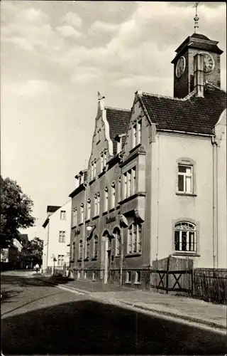 Ak Raschau Markersbach im Erzgebirge, Rathaus und Postamt